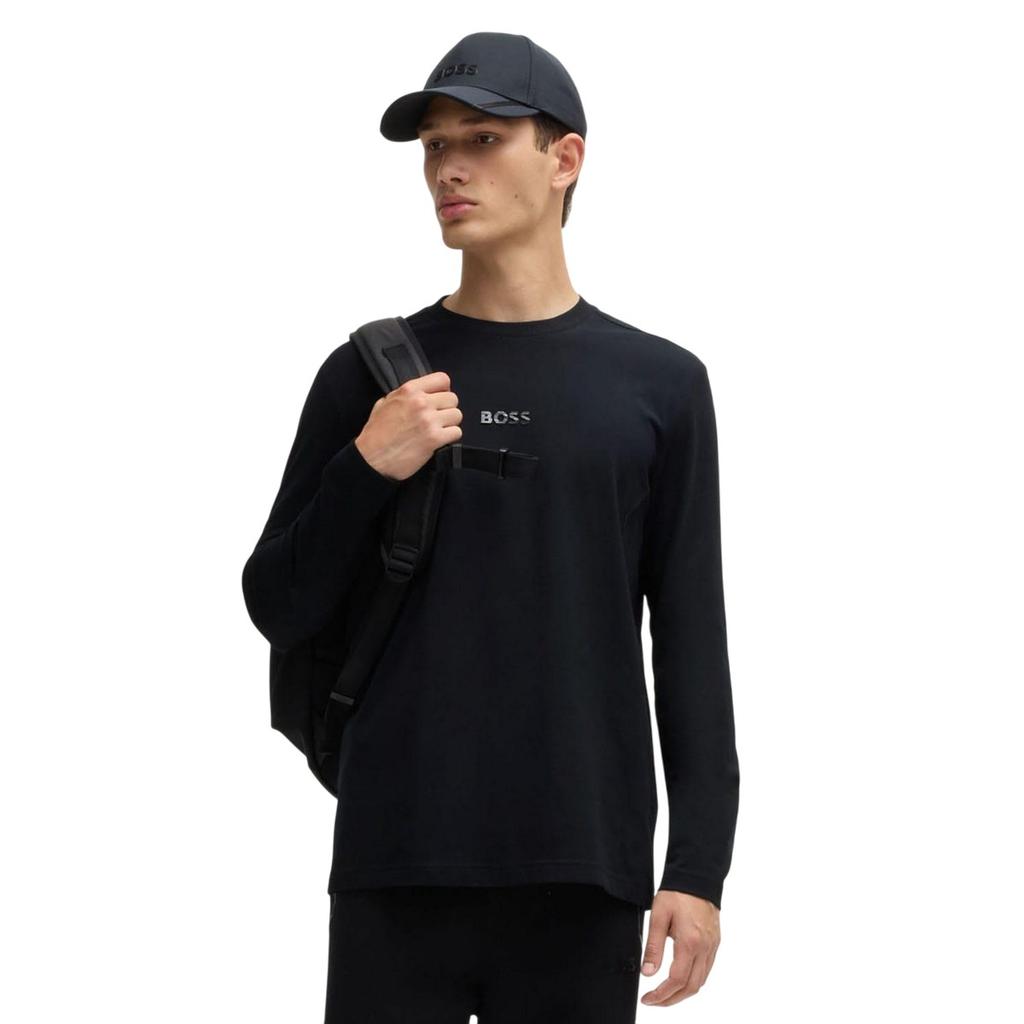 Boss Mens Togn Mirror Logo Long-Sleeved T-Shirt