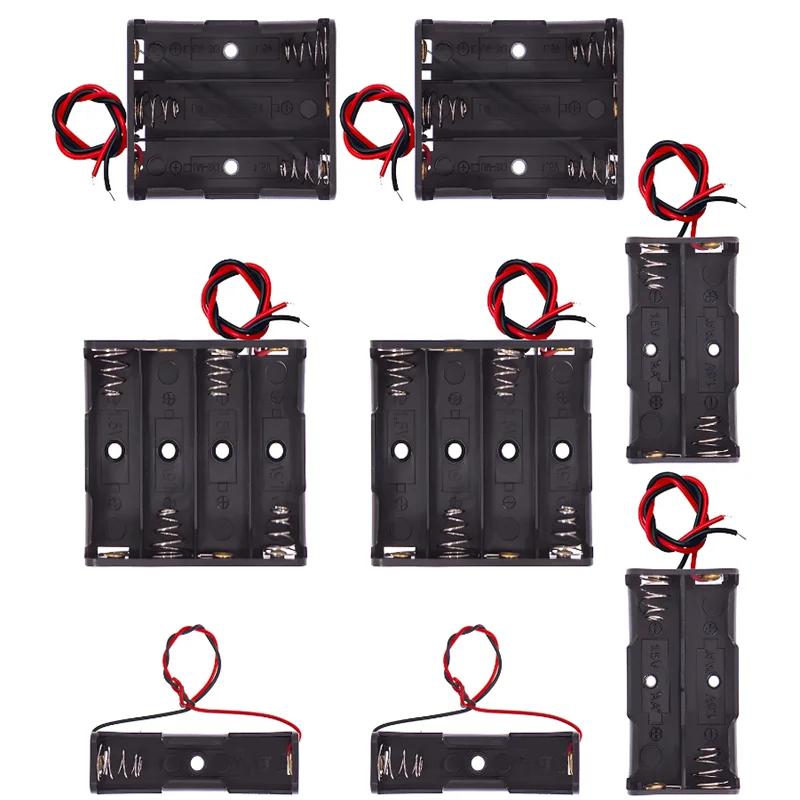 

8Pcs AA Battery Holders with Wire Includes 1 AA Battery Holder 1.5V, 2 AA Battery Holder 3V, 3 AA Battery Holder 4.5V, 4 AA Batt