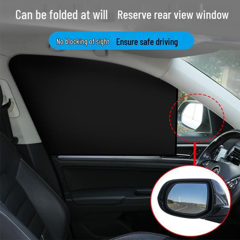 Magnetic Black Vinyl Car Sunshade Mesh - Heat Insulation & UV Protection for Car Windows