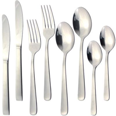 Nagao Tsubame Dinerbestekset Mes/Lepel/Vork/Theelepel 18-0 Roestvrij Staal 8-Delig 2 Vaatwasmachinebestendig Gemaakt Japan