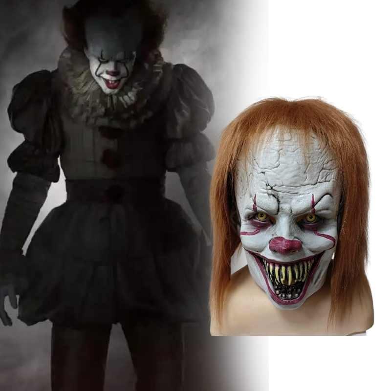 It Pennywise Horror Clown Mask Latex For Halloween Costume And Diy Party Decor