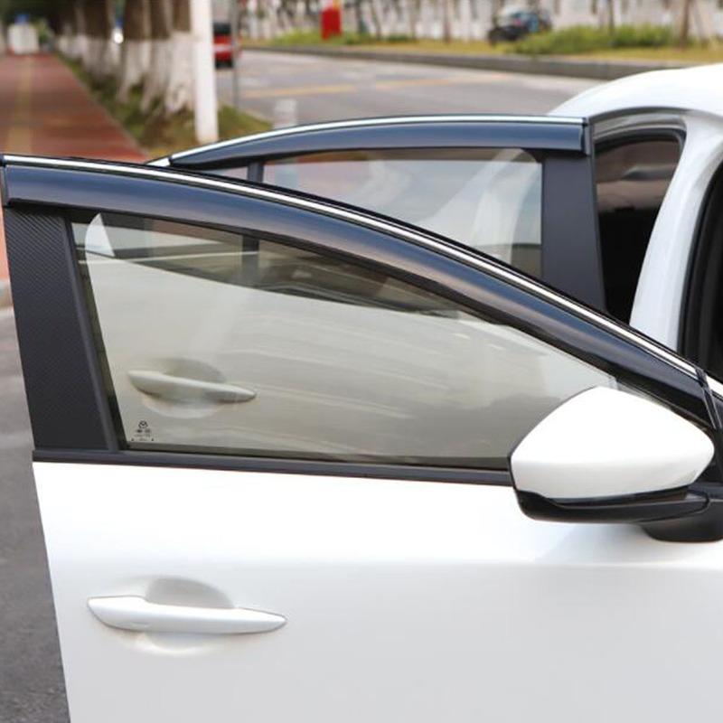 For Mazda 3 Mazda3 Axela M3     Car Styling Cover Stick Lamp Plastic Window Glass Wind Visor Rain/Sun Guard Vent