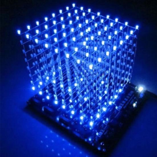 Sada 1 sady elektroniky 3D8 8x8x8 Vícebarevný DIY LED displej Sada elektronických součástí Elektronické příslušenství