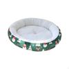 Christmas Pet Bed Dog Cat Round Kennel Mat Winter Warming Puppy Kitten Nest Cushion for Small