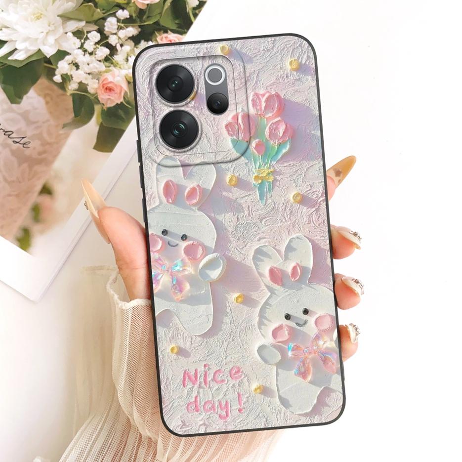 For Vivo V70 Elite Case V2548 Cute Rabbit Cartoon Cover Soft Silicone Phone Case For Vivo V70 FE V2550 V 70 Elite VivoV70 Fundas