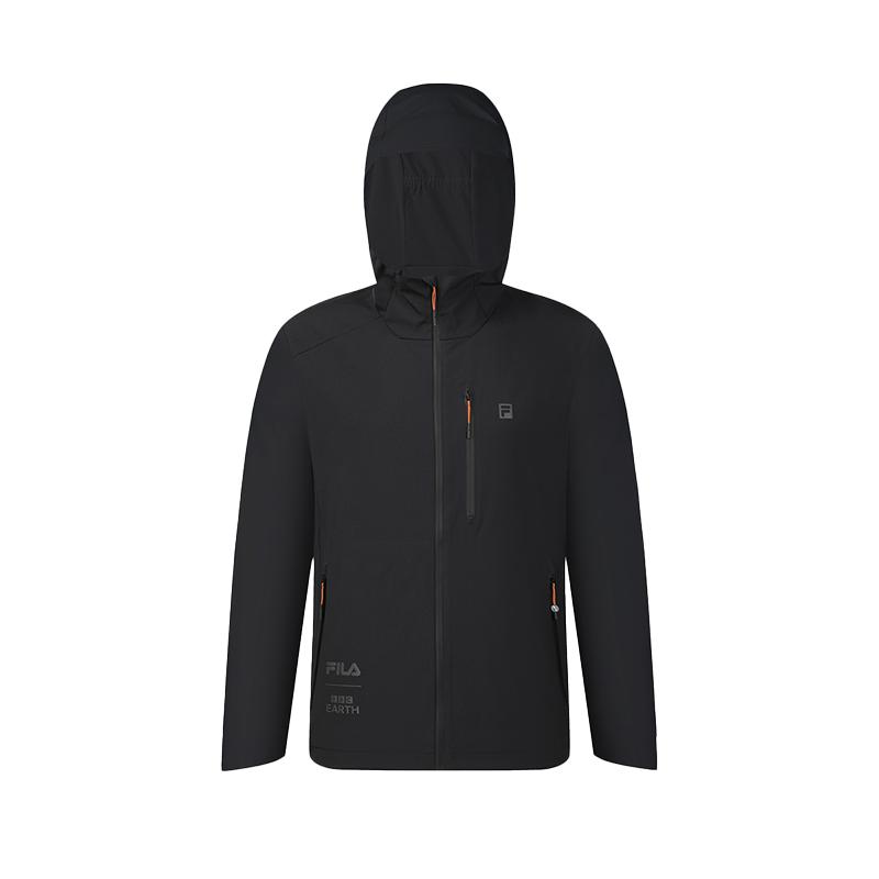 New FILA X BBC EARTH EXPLORER Jacket Men's Pitch Black A11M437713FBK