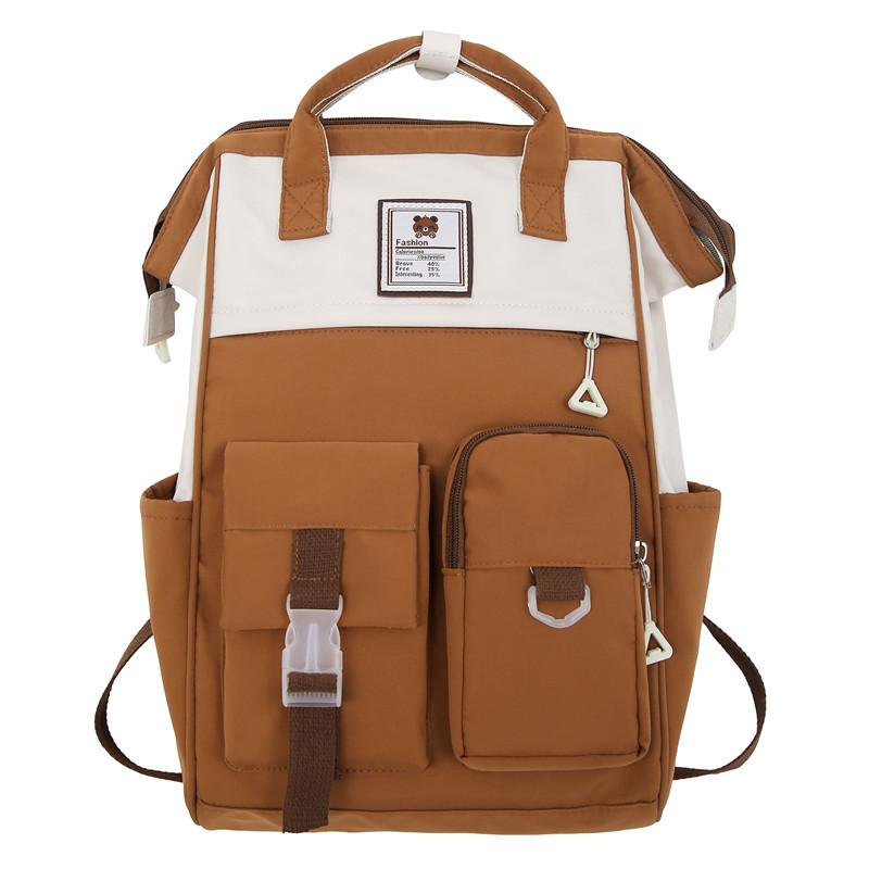 Bear Pattern Little Student Backpack With Multiple Compartments For Use School