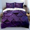 Geometric Purple Triangle Print Bedding Duvet Cover Set Duvet Cover Pillowcases (1 * Duvet Cover 2 * Pillowcases, without duvet insert)