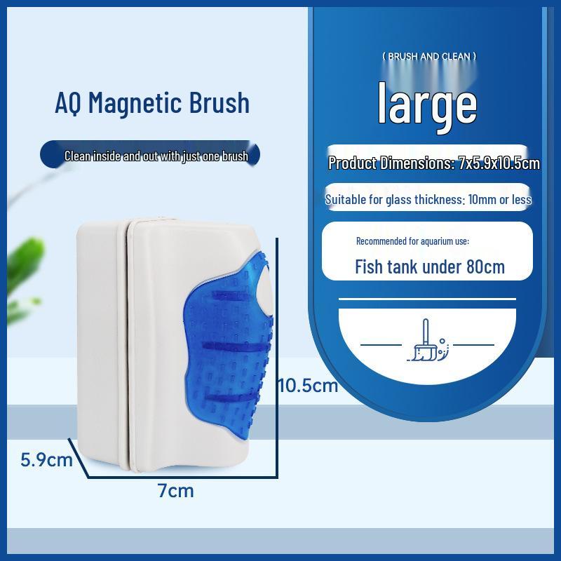 Magnetic Algae Scraper: Double-Sided Fish Tank Brush with Cleaning Tool