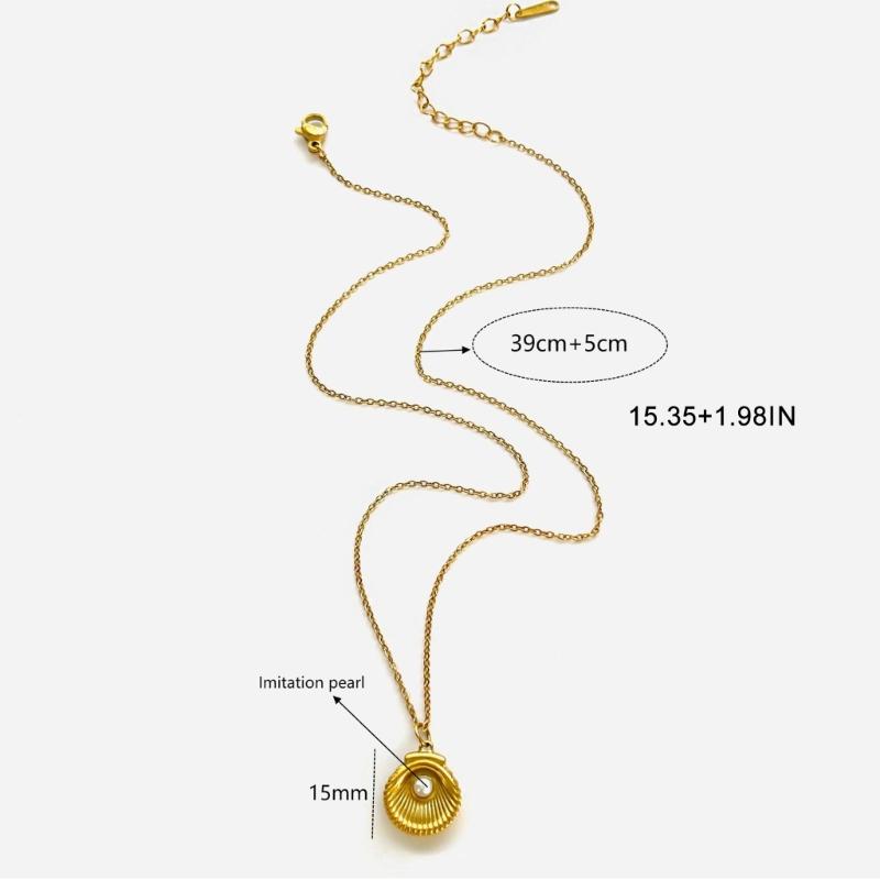 Ocean Themed Starfish Shell Stainless Steel Adjustable Lightweight Necklace Fashion Jewelry For Women Daily Wear