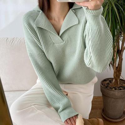 New Knitted Sweater Women Elegant Striped Cashmere Pullovers Coat V-neck Long Sleeve Female Jumpers