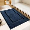 Tappetino da Bagno Monocolore, Tappetino da Bagno in Microfibra Floccata con Texture 3D, Asciugatura Rapida & Antiscivolo, Tappeti Assorbenti Ispessiti