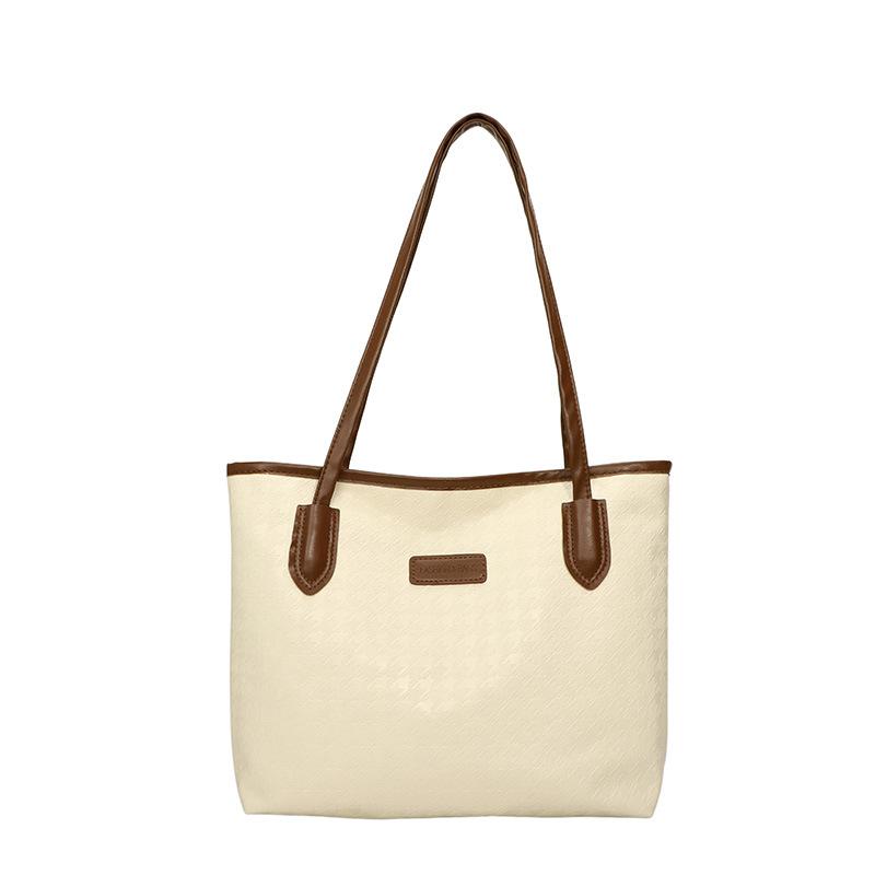 Texture College Students Commuting Tote Bag for Class Large-capacity Bag Women's Travel New Casual Work Shoulder Bag