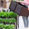 Rectangular Outdoor Deepened 4-Compartment Planting Box