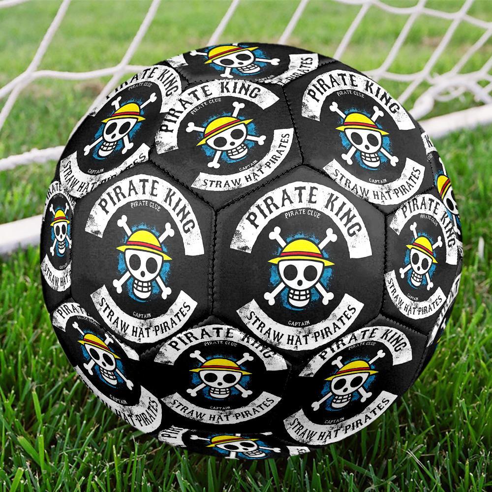1pc One Piece Logo Football Soccer Ball Size 5 Indoor Soccer Ball Fashion Colorful Backyard Game -Great For Sports Fans Gift HE75
