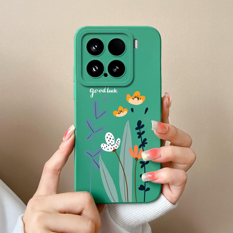 Candy Case For Xiaomi 15 Pro Phone Housing Soft Liquid Silicone Upgrade Full Protection Flowers Back Cover For Xiaomi15 Pro Capa