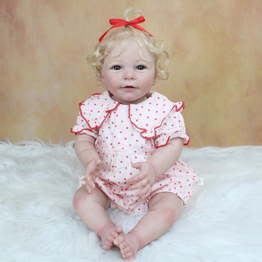 BZDOLL 55CM 3D-Paint Skin Soft Silicone Reborn Baby Doll Toy For Girl Lifelike Princess Toddler Lisa Bebe Dress Up Boneca Gift