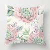 Nordic Fall Home Decor Autumn Throw Pillow Case Sofa Cushion Cover Modern 45X45Cm 45*45 50X50Cm 60X60 40X40Cm Plant Green Leaf
