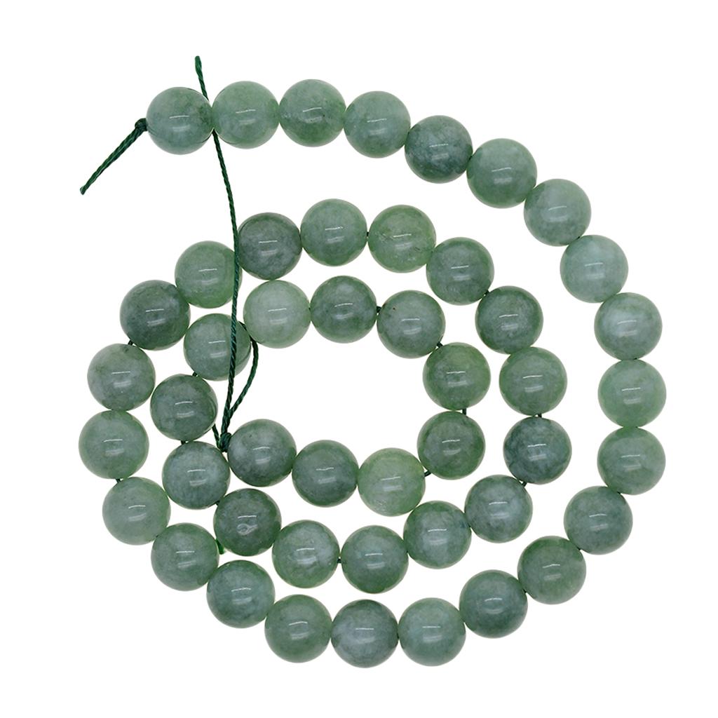 Malay Jade Green Jewelry Making Loose Round Beads 15 Inch 10mm