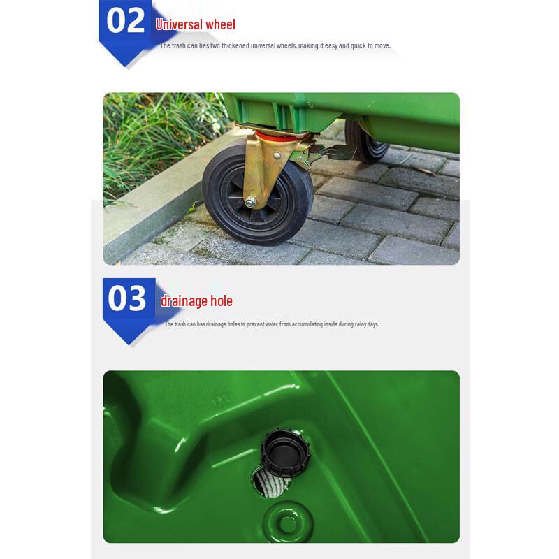 660L Heavy-Duty Commercial Waste Bin