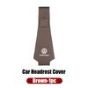 Leather Car Headrest Anti Dirty Protective Cover For VW Tiguan CC Jetta Polo Golf Passat Scirocco T-ROC TouaregNO4