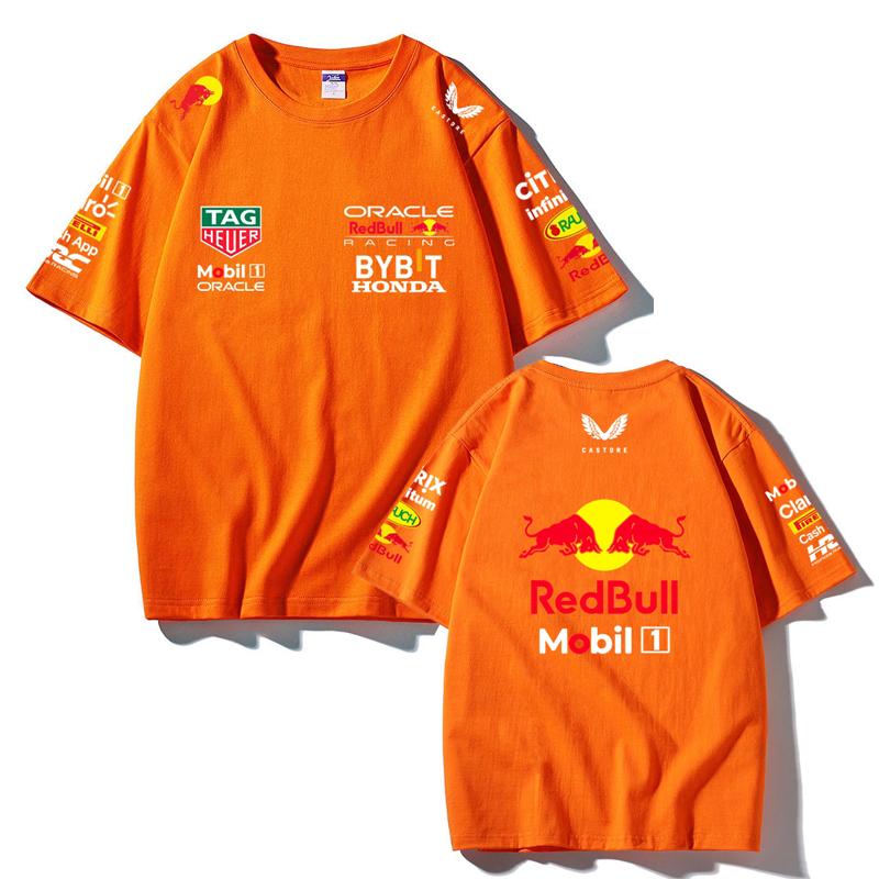 Red Bull Racing F1 Team T-Shirt Oracle Honda Bybit Print Oversized Men Women Casual Cotton Tee