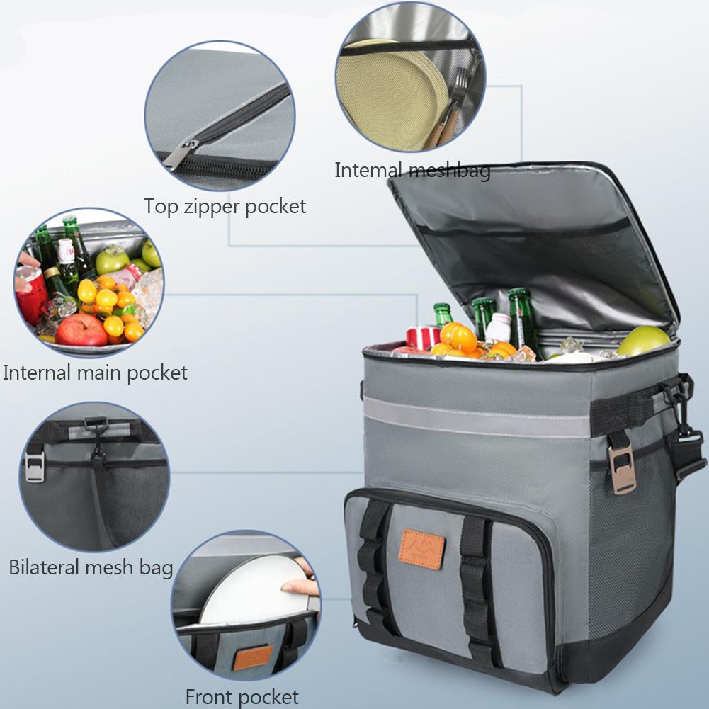 Leak Proof Large Thermal Food Delivery Box with Wheels Insulated Rolling Cooler Bag Detachable Food Storage Container for Travel