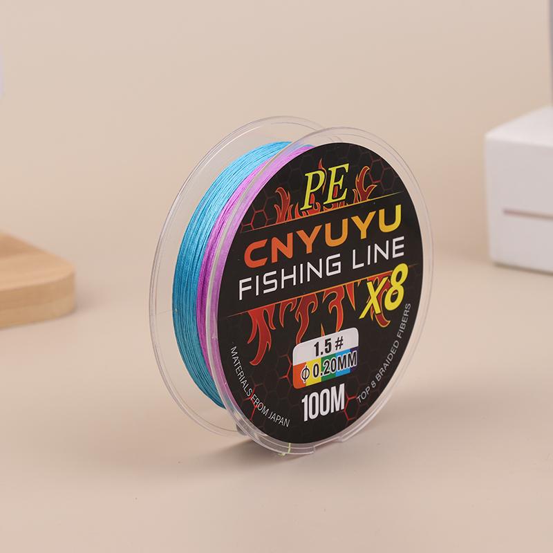 X8 Fili Intrecciati Linea da Pesca in PE 100M Linee Intrecciate Resistenti all'Abrasione Alte Prestazioni Linea da Pesca in PE Forte e Liscia