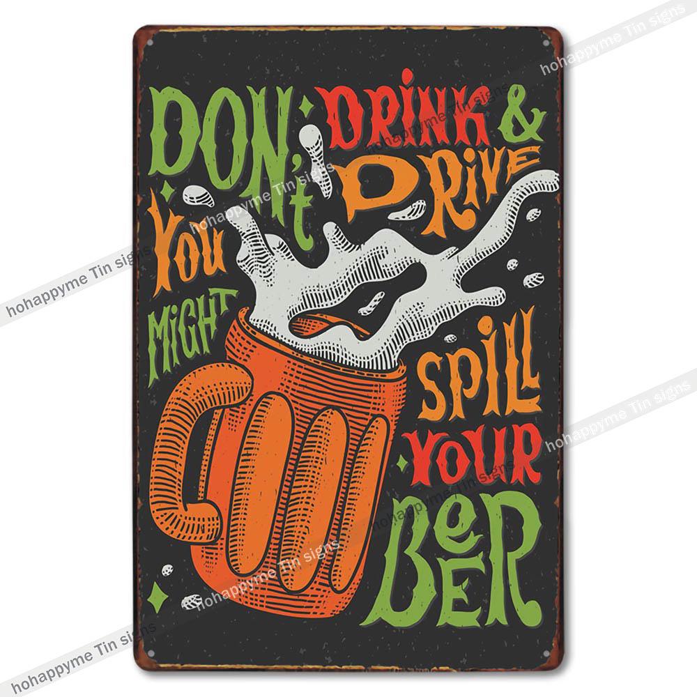 Retro Collectible Beer Tin Sign Metal Plaque Man Cave Garage Shed Decoration - 8x12in 20x30cm