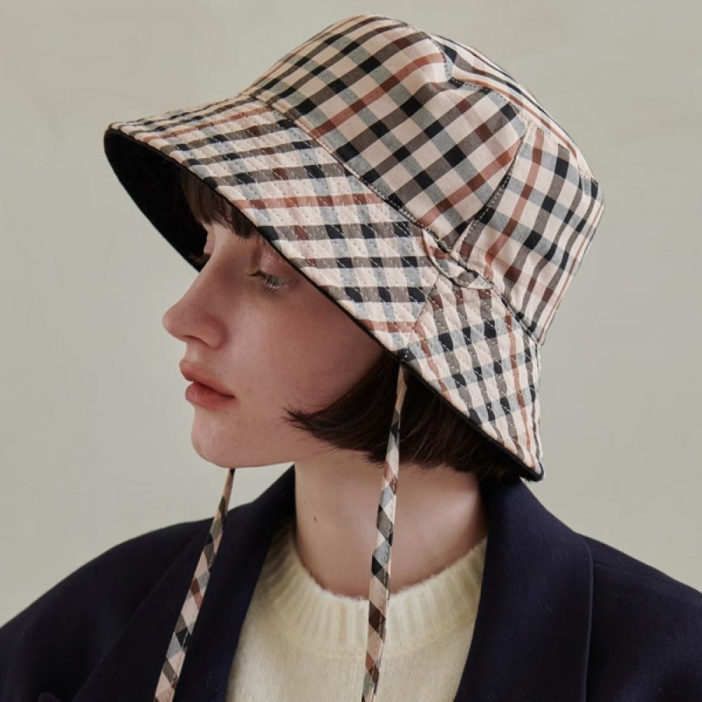 Daks Reversible Check Strap Bucket Hat [dbhe5f411bk] Single option