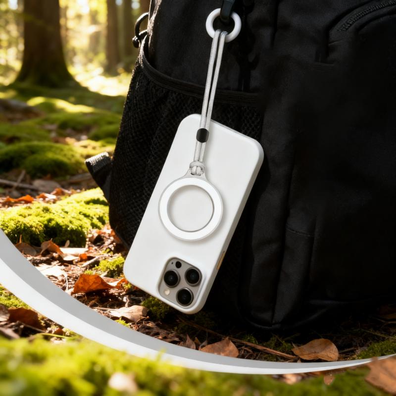 2pcs Magnetic Cell Phone Lanyard With Strap Fashion Protective Cover Anti-Lost Keychain Case