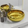 Washbasin - VIDAXL - 40 Cm - Ceramic - Yellow - Golden