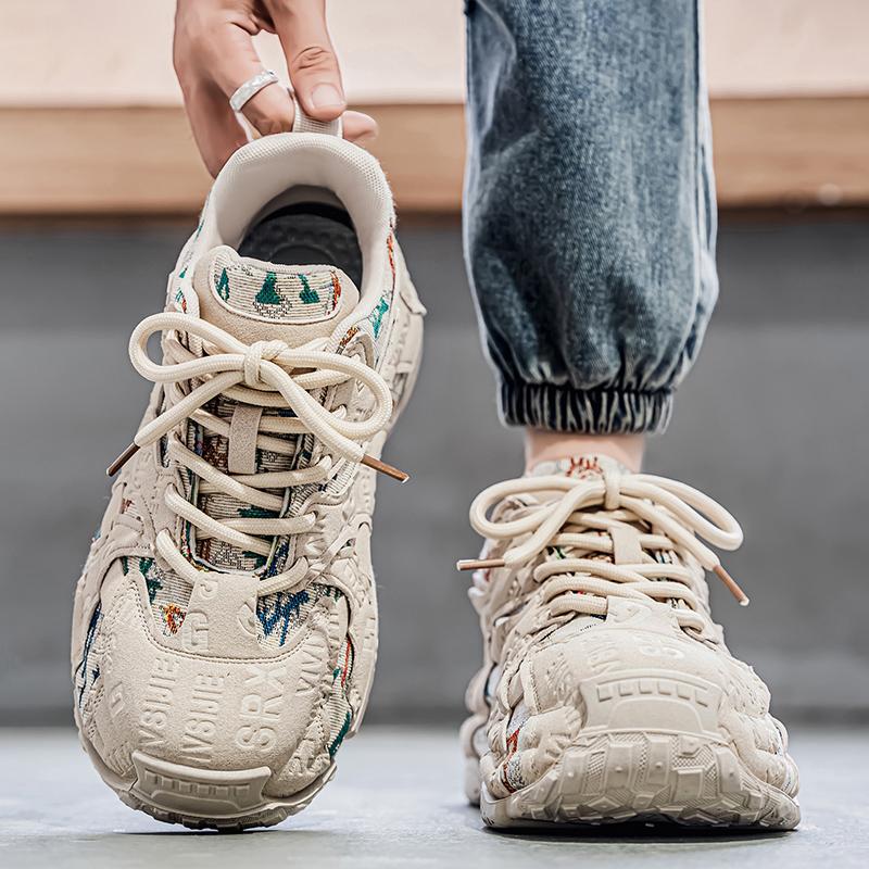 New Fashion Trend Versatile Casual Sports Quality Thick Sole Low Cut Breathable Comfortable Casual Shoes Men's Shoes Bag Sole