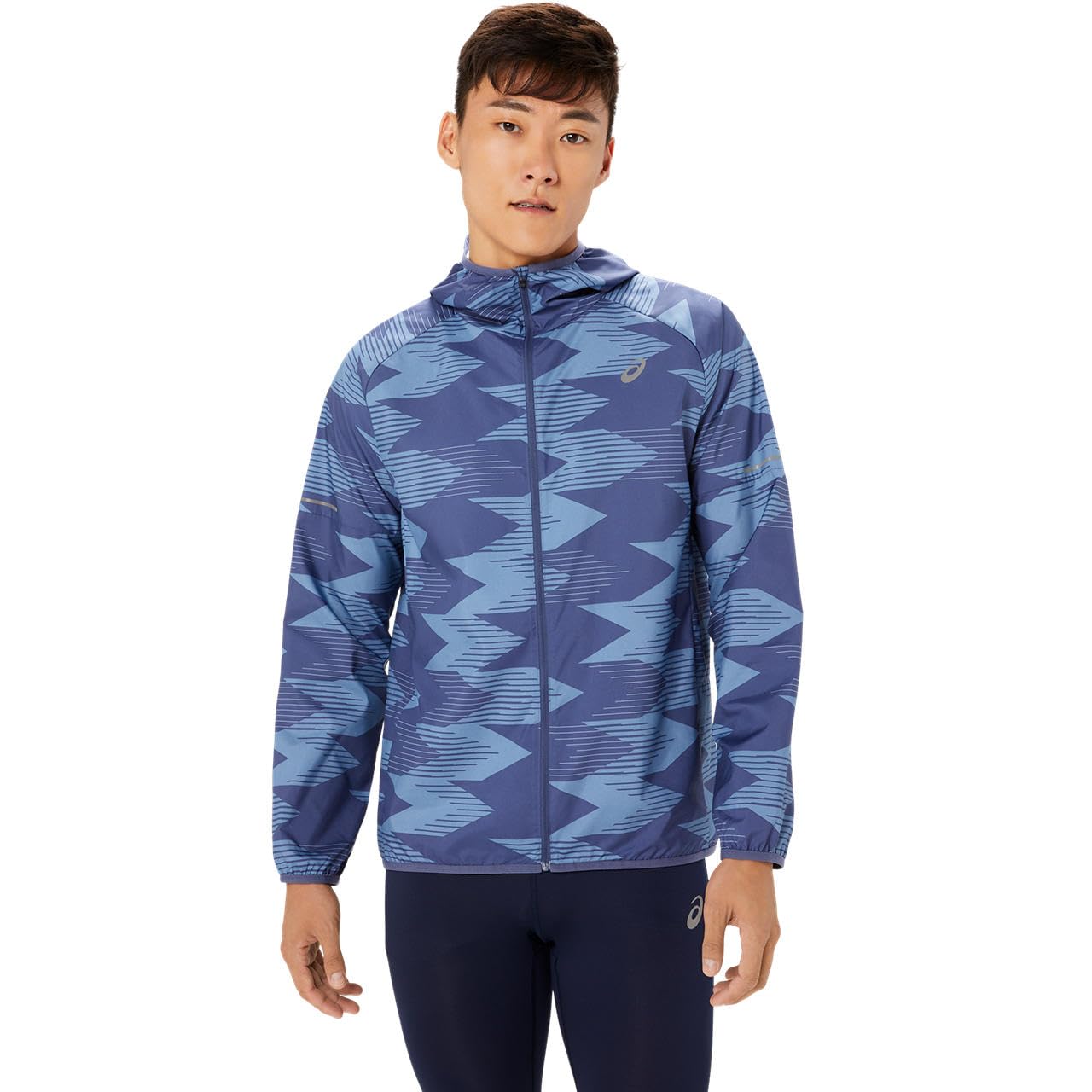 

Asics Упаковываемая графическая куртка 2011D013 Одежда для бега мужская