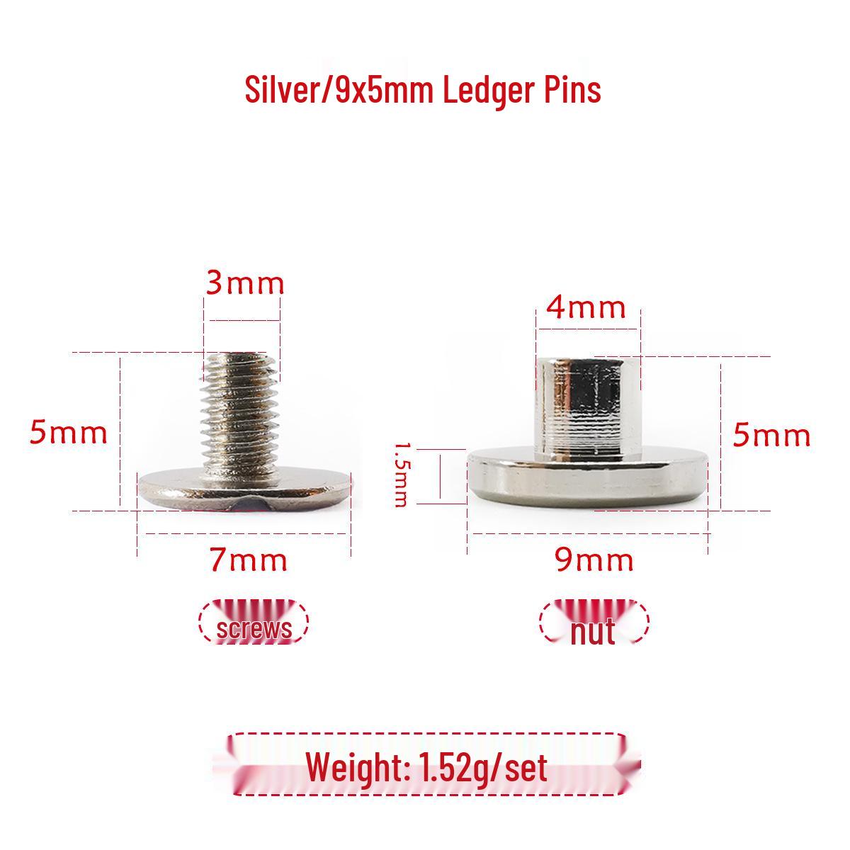 

Мідні кріплення для саморобної книги обліку: Плоскі заклепки та гвинти для кріплення ременя