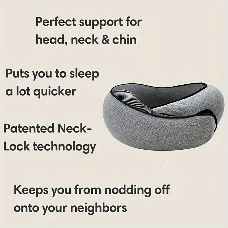 A Durable U-Shaped Travel Pillow Made of That Provides Soft Neck Support And Retains Its Shape, Perfect for Use On Airplanes.