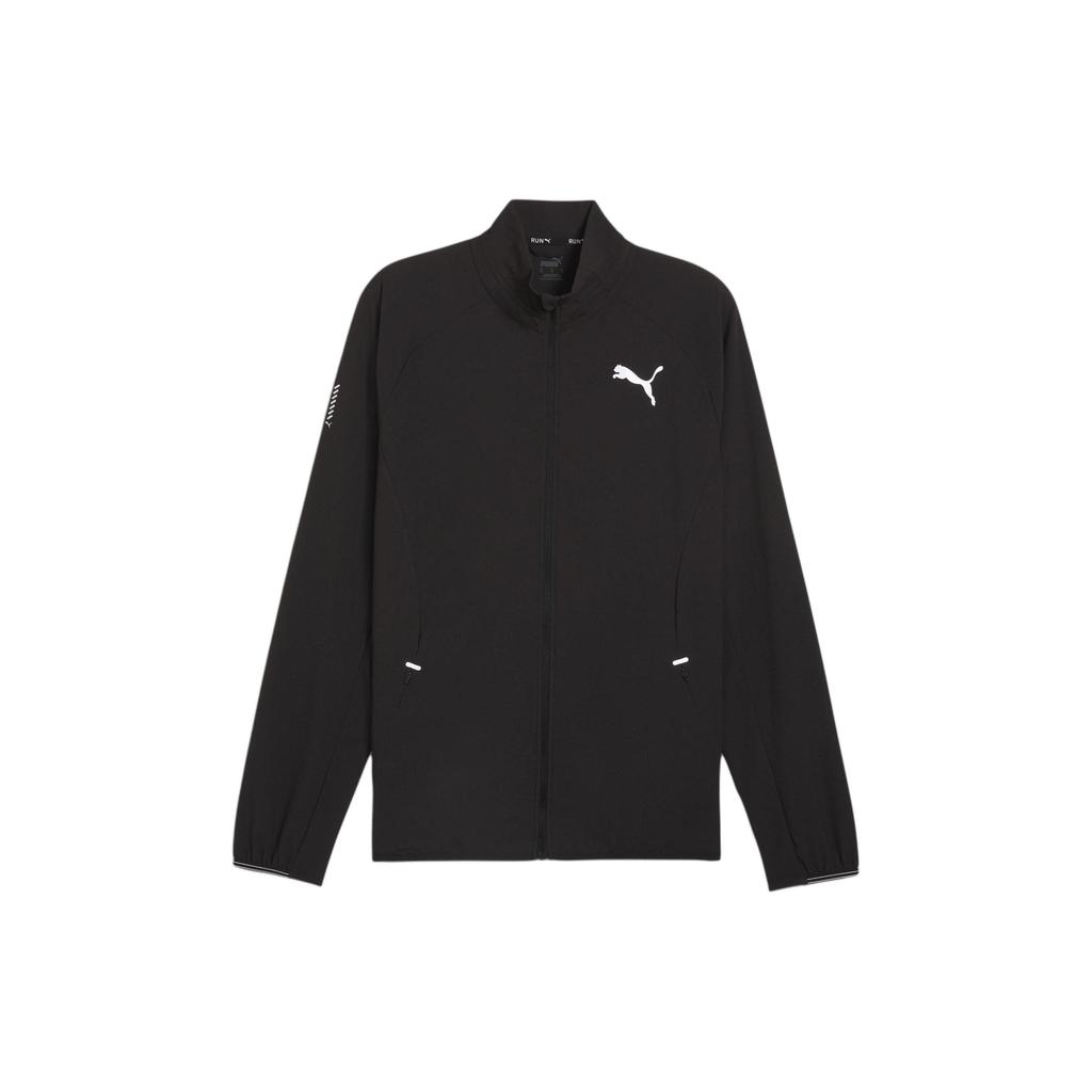 Puma Solid Color Sports Running Casual Stand Collar Long Sleeve Jacket Men Jackets Black 524984-01