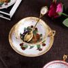 Ceramics Coffee Cup and Saucer Rural Style Flower Tea Cups Water Cups Afternoon Tea Mug Milk Tea Cup Milk Mug Juice Mugs