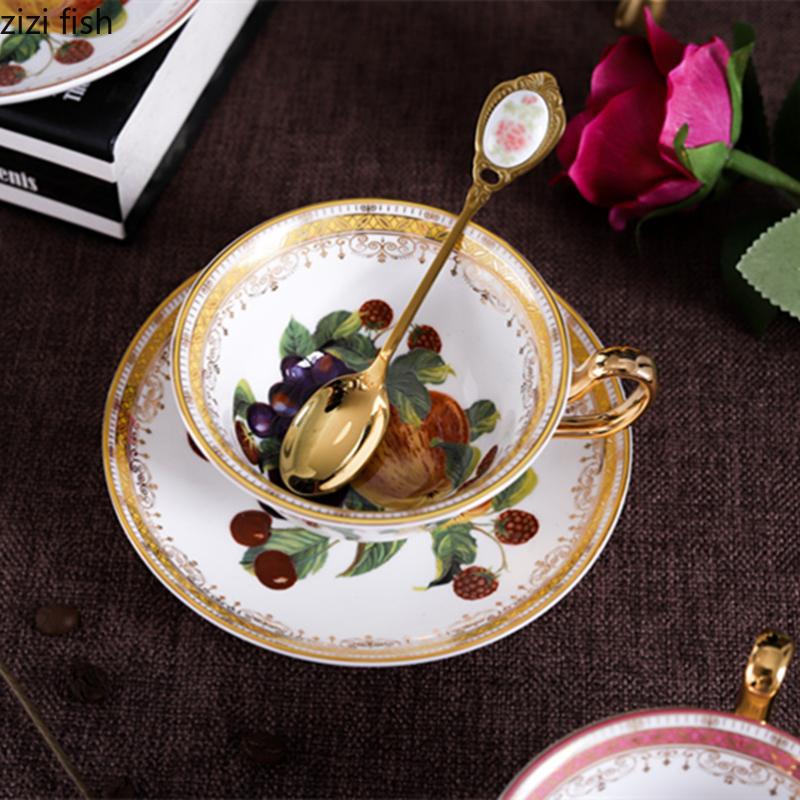 Ceramics Coffee Cup and Saucer Rural Style Flower Tea Cups Water Cups Afternoon Tea Mug Milk Tea Cup Milk Mug Juice Mugs