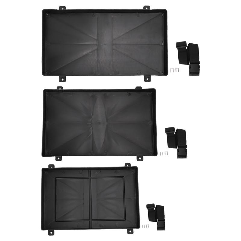 Boat Battery Holder with Hold Down Strap Marine Battery Tray 12V Boat Battery Holder with Hold Down Strap for RV Trailer Yatch