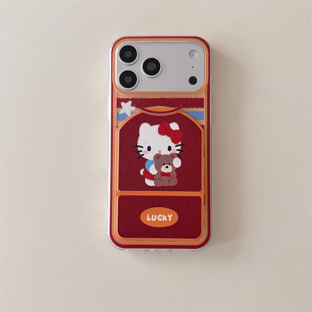 

KT Cat Stand Flip Case for iPhone 12/13/14/15/16/17 PRO/MAX 16 Pro
