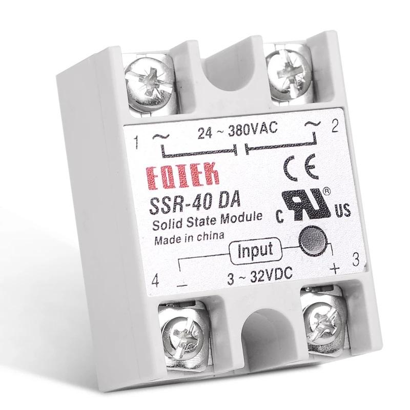 Solid State Relay 10A 25A 40A Single Phase Module 3-32V Input DC 24-380V AC Output High Quality SSR-10DA SSR-25DA SSR-40DA Relays 5