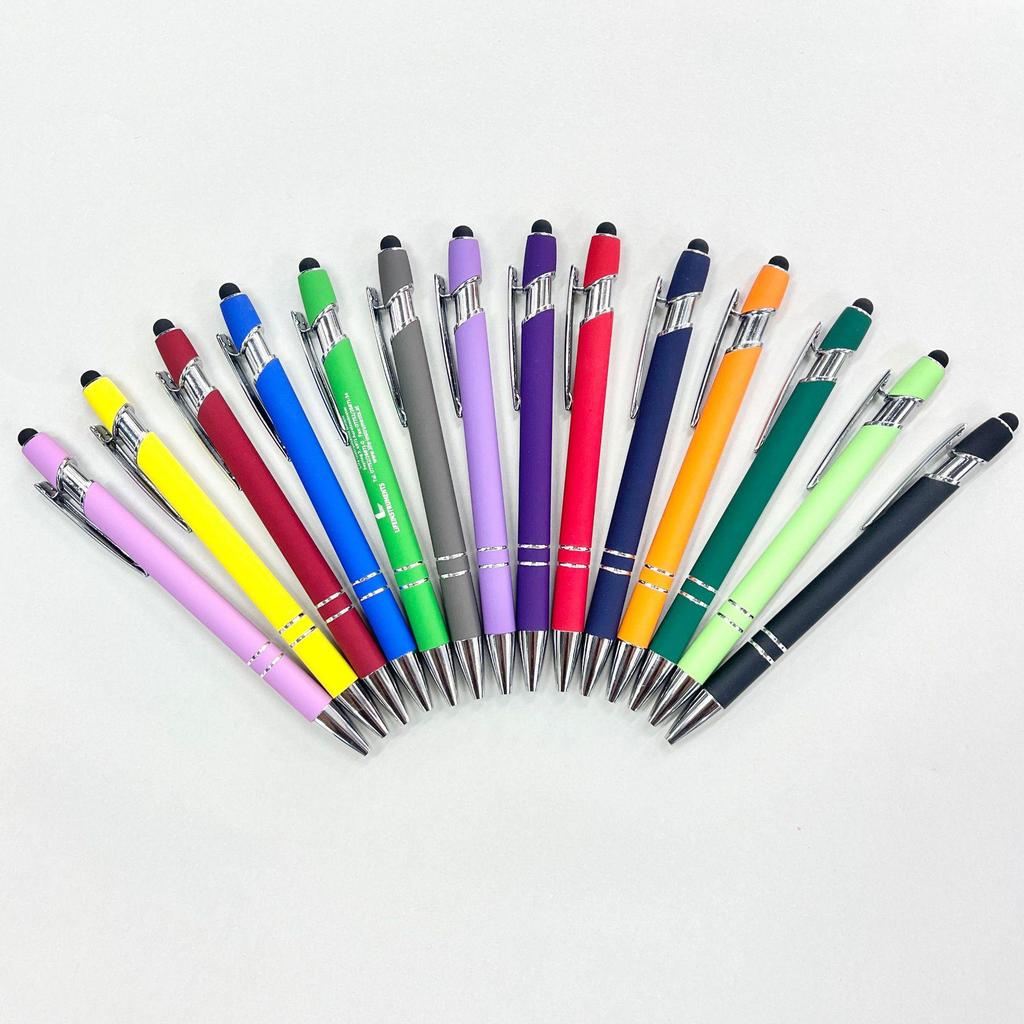Aluminum Spray Paint Ballpoint Pen with Capacitive Touch and Logo Printing
