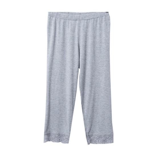 Women Tight Bottom Shorts Solid Color Lace Trim Design High Elastic Curve-enhancing Leggings Yoga Fitness Shorts