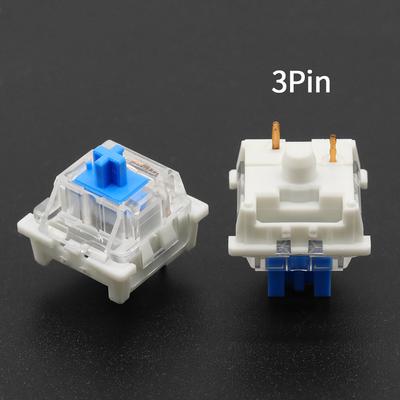 30Pcs Outemu Switch for Keyboard 3Pin Linear Tactile Clicky Silent Switches for Mechanical Keyboards Gray Red Blue Gaming Switch