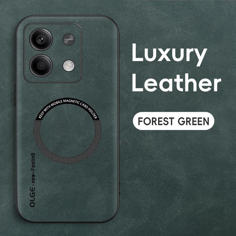 Leather Magnetic Phone Case For Xiaomi Redmi Note 13 Pro 5G Sheepskin Matte Back Cover Redmi Note 12 Pro Plus K70E Turbo 3 Cases