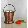 Steel Copper Hammered Design Antique Dark Tone Bucket, Serveware & Tableware for Home, Hotel & Restaurants, Volume-400 ML