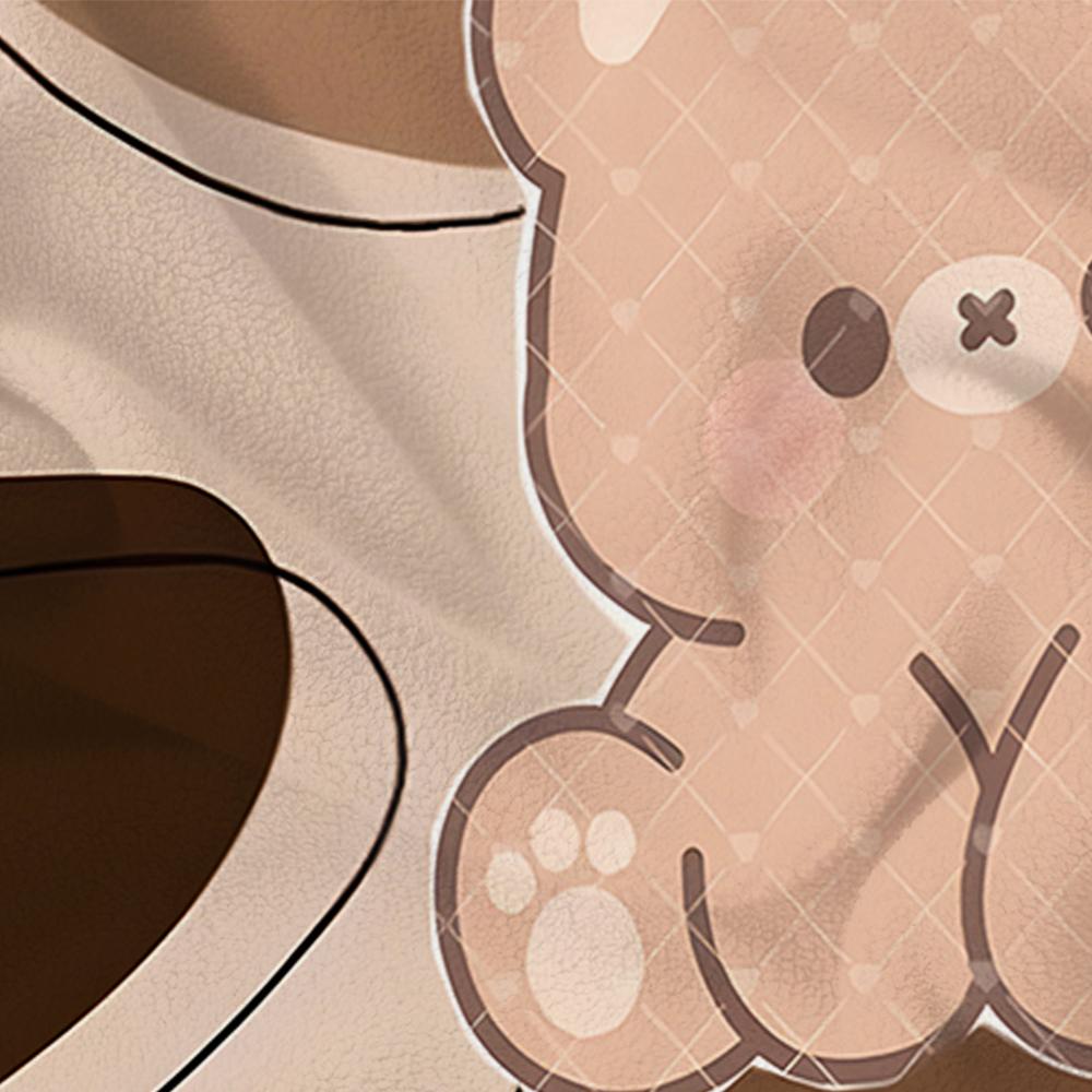 Abstract Boho Blob Line Cartoon Anime Print Flannel Blanket Soft Warm Throw for Kids Bedroom Sofa Christmas Office Car