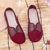 Women Mesh Breathable Shoes Ladies Embroidered One Foot Non-slip Soft Sole Comfortable Breathable Shoes Footwears