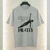 Pilates Women TShirt Simple Side Plank Exercise Graphic Tops Unisex Fitness Casual Cotton Tee Gym Breathable Clothes Ropa Mujer